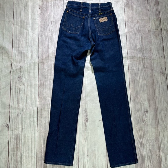 Women’s Vintage Made in the USA Wrangler Long Inseam Dark Denim Jeans Size 12 - Picture 6 of 7